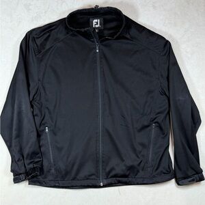 FootJoy FJ XL Men's Black Pullover Waterproof Windbreaker Golf Jacket Sweater